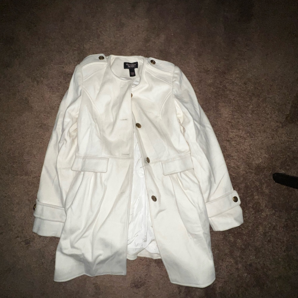 Elegant White  cream Victoria’s Secret Women's Coat size 6